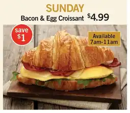Fortinos BACON & EGG CROISSANT offer