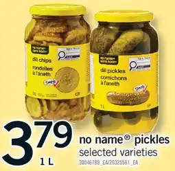 Fortinos NO NAME PICKLES offer