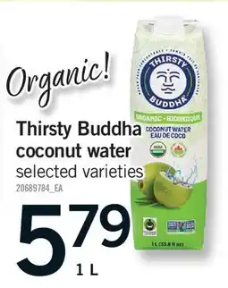 Fortinos THIRSTY BUDDHA COCONUT WATER offer