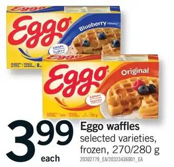 Fortinos EGGO WAFFLES, 270/280 G offer
