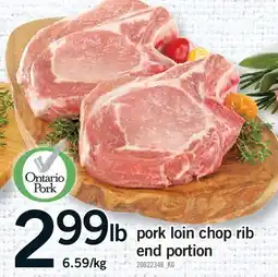 Fortinos PORK LOIN CHOP RIB END PORTION offer