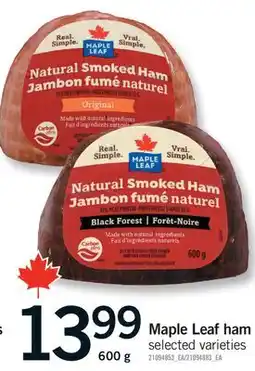 Fortinos MAPLE LEAF HAM offer