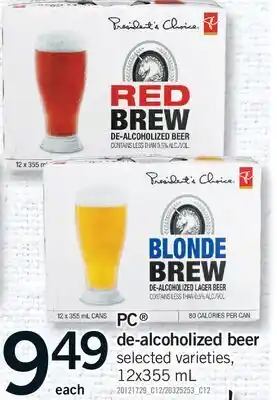 Fortinos PC DE-ALCOHOLIZED BEER offer