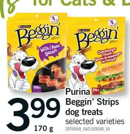 Fortinos PURINA BEGGIN' STRIPS DOG TREATS offer