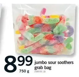Fortinos JUMBO SOUR SOOTHERS GRAB BAG offer