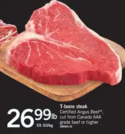 Fortinos T-BONE STEAK offer