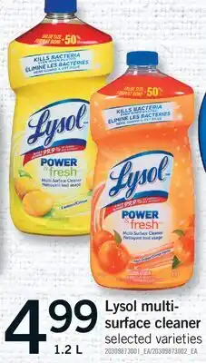 Fortinos LYSOL MULTI-SURFACE CLEANER offer