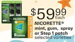 Fortinos NICORETTE MINT, GUM, SPRAY OR STEP 1 PATCH offer