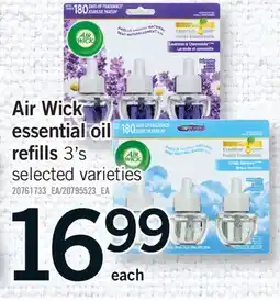 Fortinos AIR WICK ESSENTIAL OIL REFILLS, 3'S offer