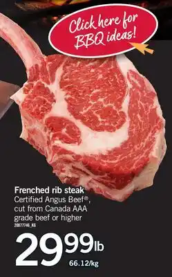 Fortinos FRENCHED RIB STEAK offer