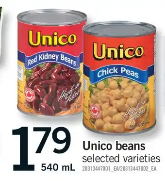 Fortinos UNICO BEANS offer