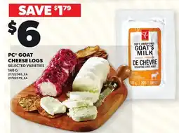 Loblaws PC GOAT CHEESE LOGS offer