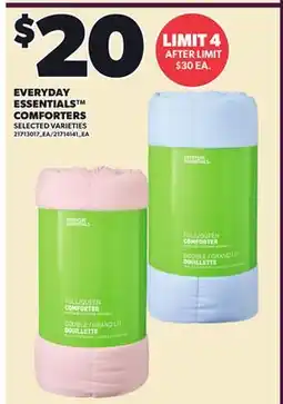Loblaws EVERYDAY ESSENTIALS COMFORTERS offer