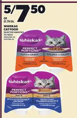 Loblaws WHISKAS CAT FOOD, 75/100 G offer