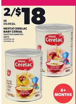 Loblaws NESTLÉ CERELAC BABY CEREAL offer