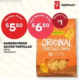 Loblaws GARDEN FRESH SALTED TORTILLAS offer