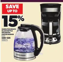 Loblaws HAMILTON BEACH GLASS KETTLE OR DIGITAL COFFEE MAKER offer