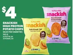 Loblaws SNACKISH HIGH PROTEIN POTATO CHIPS offer