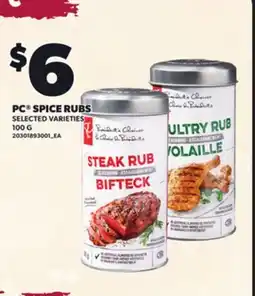 Loblaws PC SPICE RUBS offer
