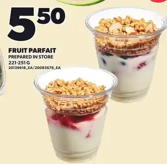 Loblaws FRUIT PARFAIT offer