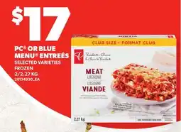 Loblaws PC OR BLUE MENU ENTREES, 2/2 offer