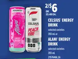Loblaws CELSIUS ENERGY DRINK, 355 ML OR ALANI ENERGY DRINK offer