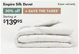 Linen Chest Empire Silk Duvet offer