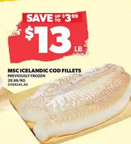 Loblaws MSC ICELANDIC COD FILLETS offer