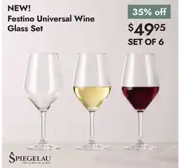 Linen Chest Festino Universal Wine Glass Set offer