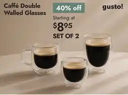 Linen Chest Caffé Double Walled Glasses offer