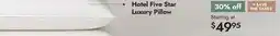 Linen Chest Hotel Five Star Luxury Pillow offer