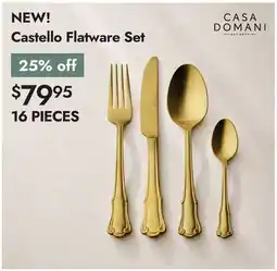 Linen Chest Castello Flatware Set offer