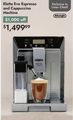 Linen Chest Eletta Evo Espresso and Cappuccino Machine offer