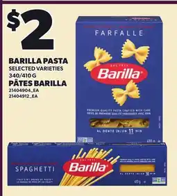 Independent Grocer BARILLA PASTA, 340/410 G offer