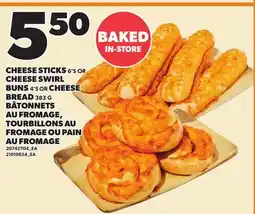 Independent Grocer CHEESE STICKS, 6'S OR CHEESE SWIRL BUNS, 4'S OR BREAD offer