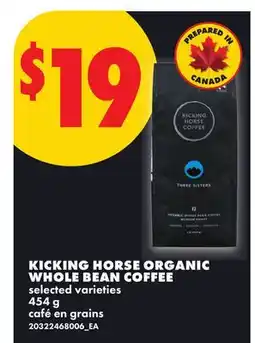 No Frills KICKING HORSE ORGANIC WHOLE BEAN COFFEE offer