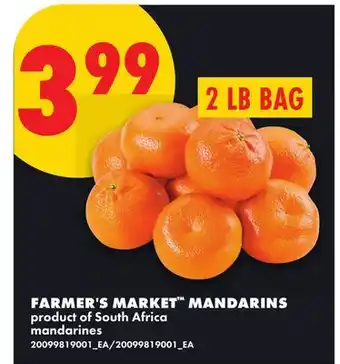 No Frills FARMER'S MARKET MANDARINS, 2 LB BAG offer