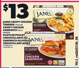 Independent Grocer JANES CRISPY CHICKEN TENDERS, 710 G OR CRISPY CHICKEN SANDWICH, 750 G offer