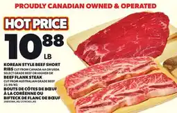 Independent Grocer KOREAN STYLE BEEF SHORT RIBS OR BEEF FLANK STEAK offer