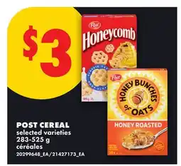 No Frills POST CEREAL offer