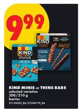 No Frills KIND MINIS or THINS BARS, 200/210 g offer