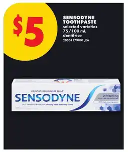 No Frills SENSODYNE TOOTHPASTE, 75/100 mL offer