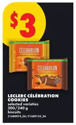 No Frills LECLERC CÉLÉBRATION COOKIES, 200/240 g offer