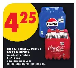 No Frills COCA-COLA or PEPSI SOFT DRINKS offer