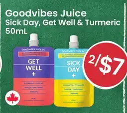 Healthy Planet Goodvibes Juice Sick Day, Get Well & Turmeric offer