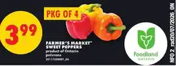 No Frills FARMER'S MARKET SWEET PEPPERS, PKG OF 4 offer