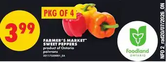 No Frills FARMER'S MARKET SWEET PEPPERS, PKG OF 4 offer