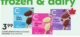 Sobeys COMPLIMENTS Mini Ice Cream Novelties offer