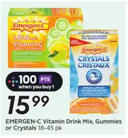 Sobeys Vitamin Drink Mix, Gummies or Crystals offer