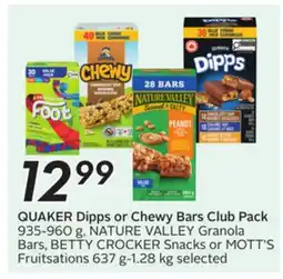Sobeys Dipps or Chewy Bars Club Pack offer